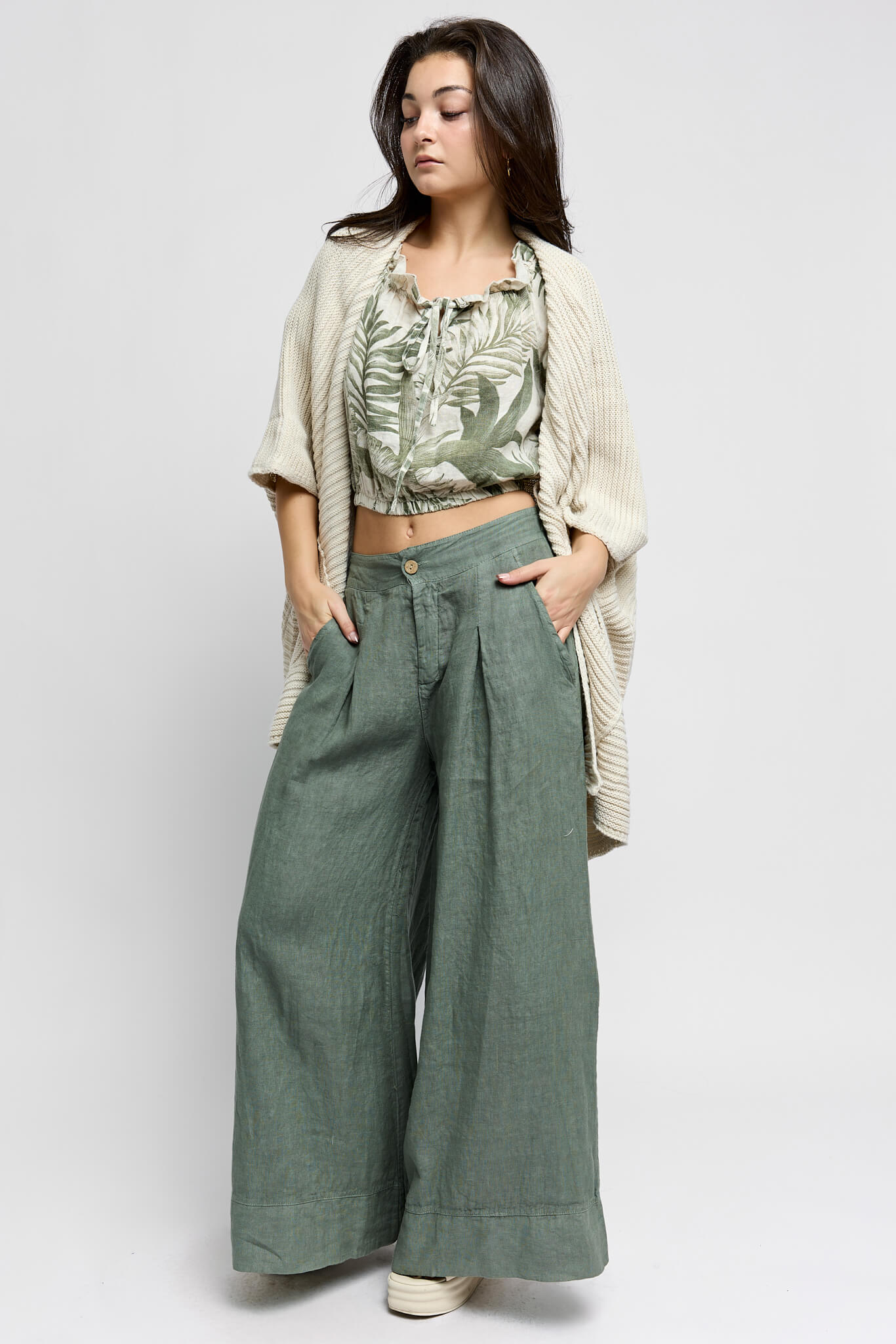Staycation Italian Linen Palazzo Pant