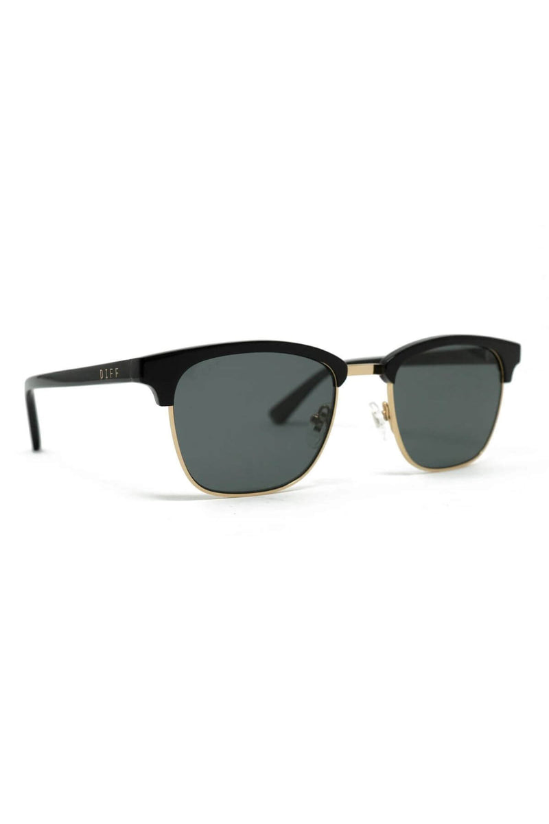 Women's black and gold sunglasses by diff eyewear | kariella