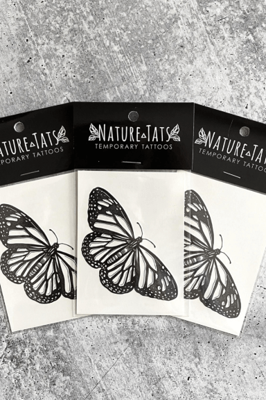 monarch butterfly black and white tattoo