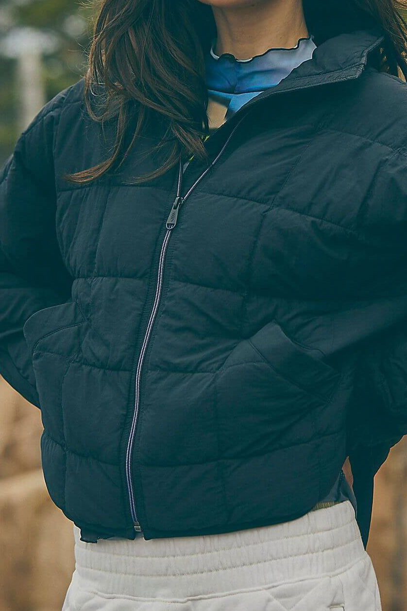 pippa packable puffer jacket black