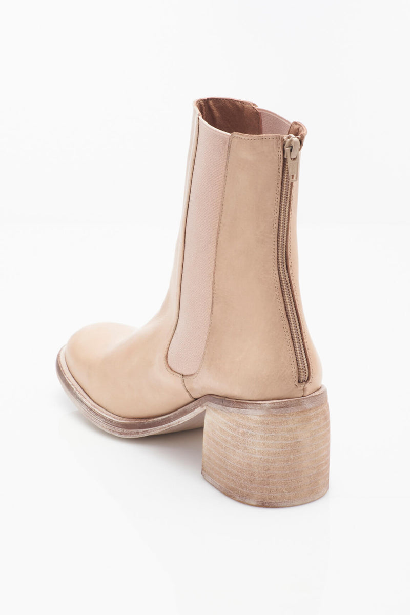 sandy beige leather chelsea boot by free people