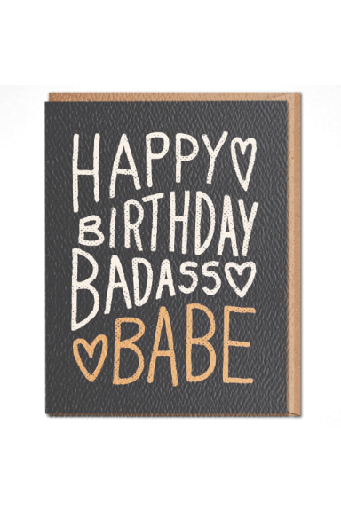Badass Babe Birthday Card