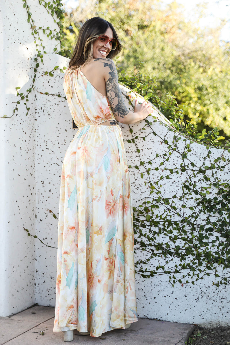 beautiful watercolor print dress