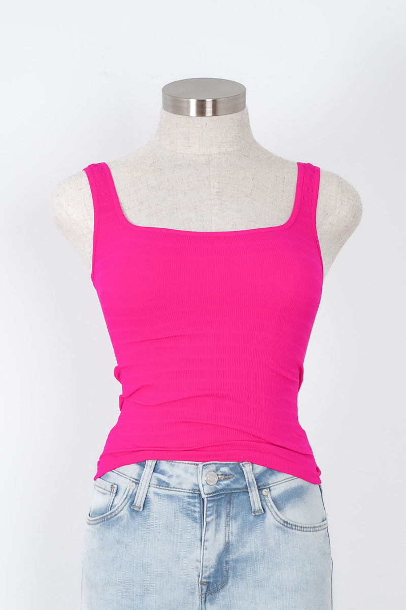 hot pink square one cami