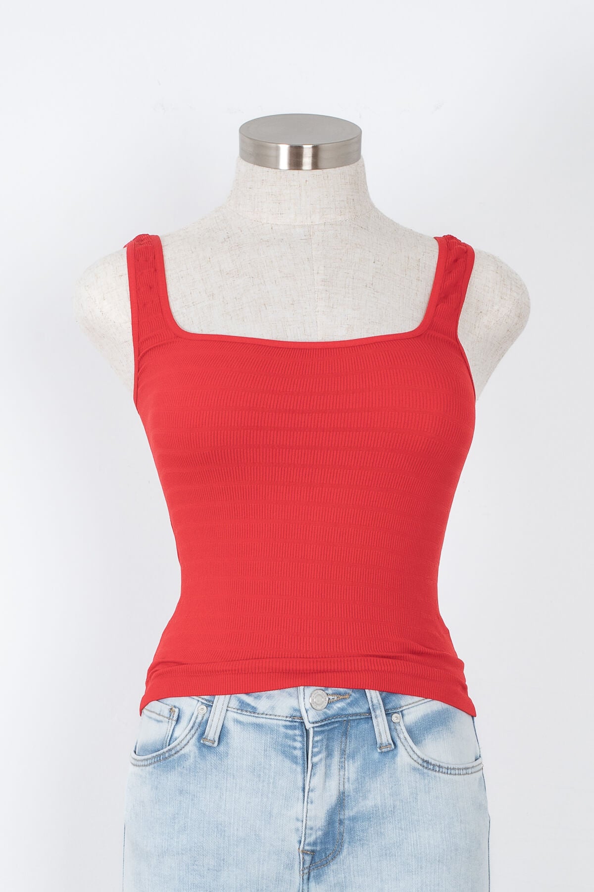 fitted red cami for women