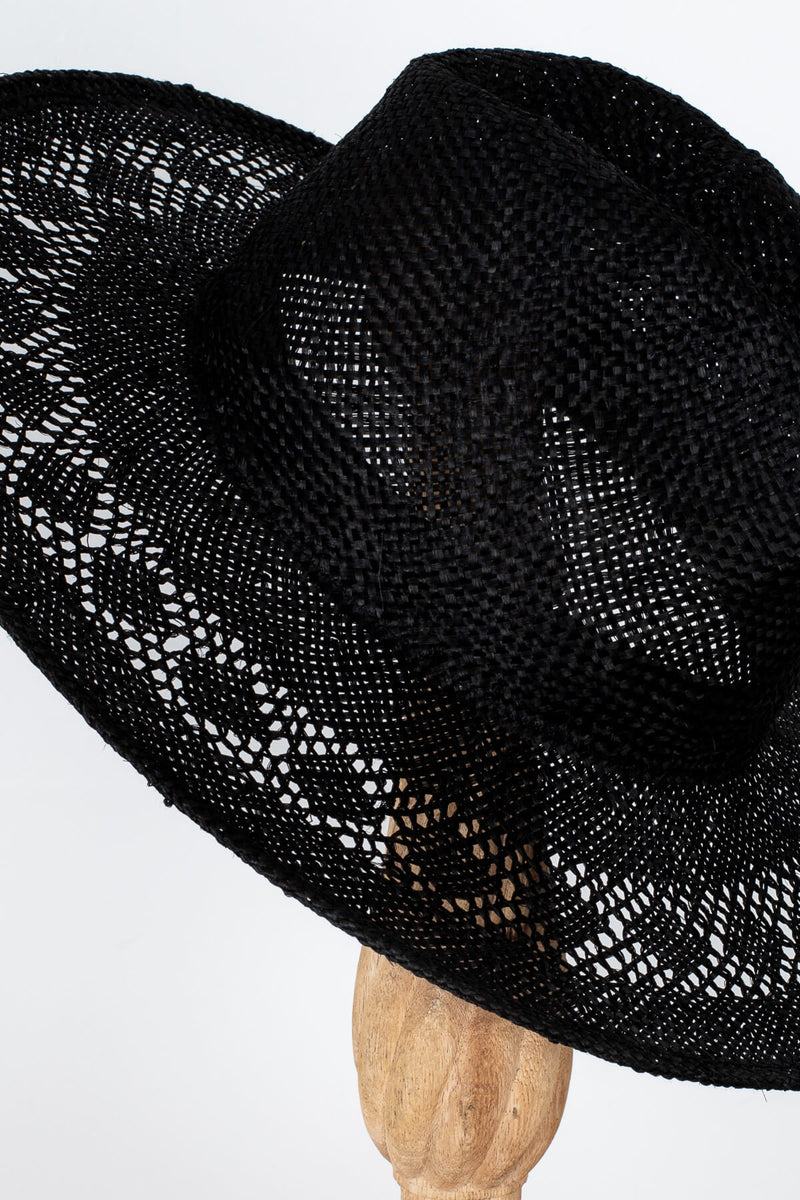 Women's black see through summer hat | Kariella