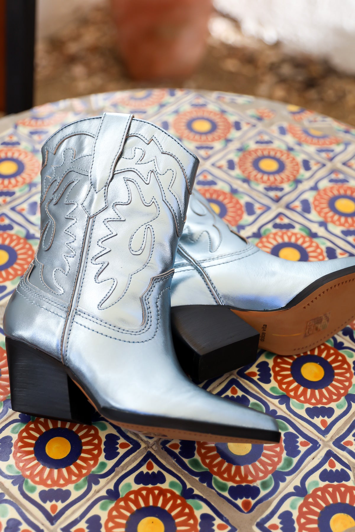 Dolce Vita blue metallic boots | Kariella