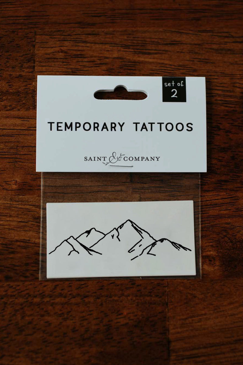 mountain temporary tattoo