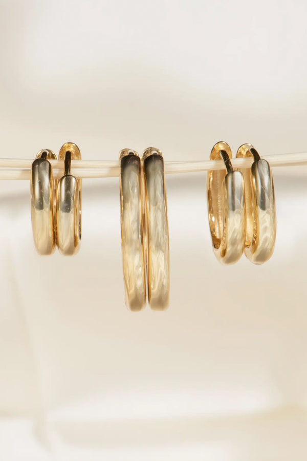 gold hoop earrings maive 18k gold