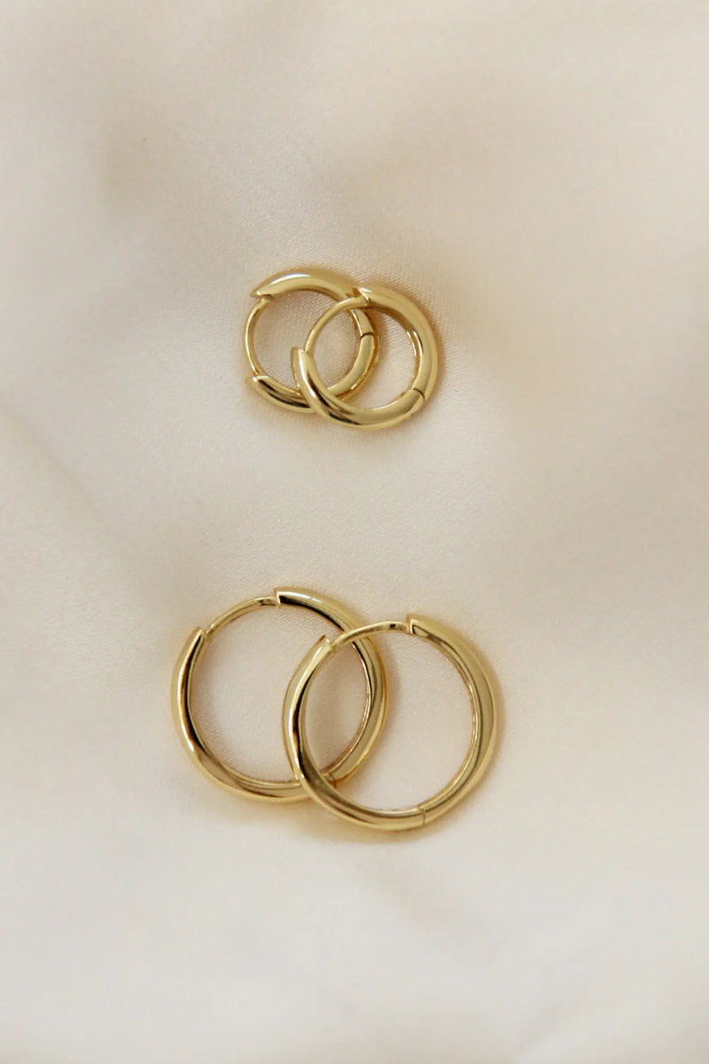 gold hoops minimal jewelry