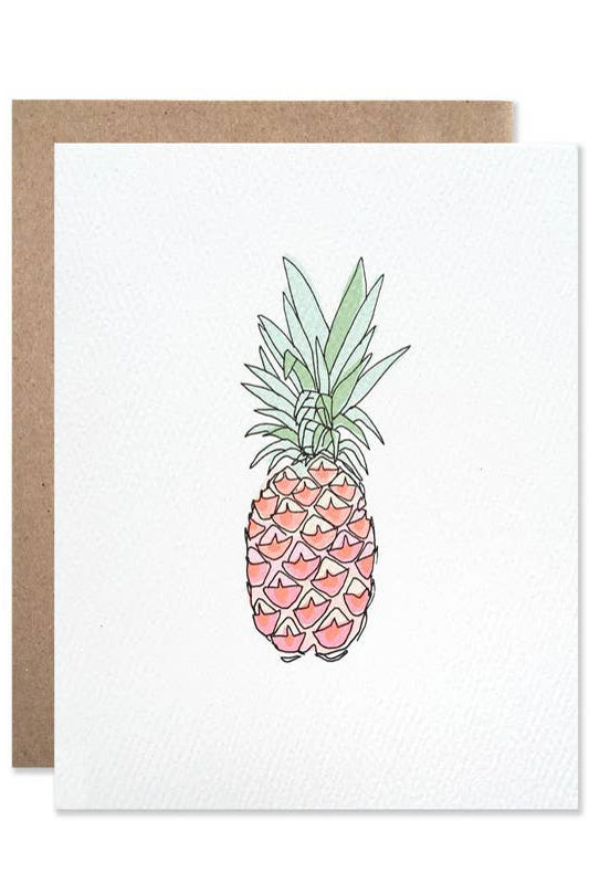 Neon Pineapple Card
