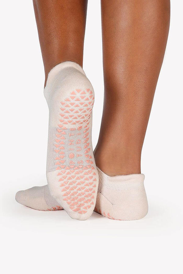 baby pink grip socks for barre and pilates