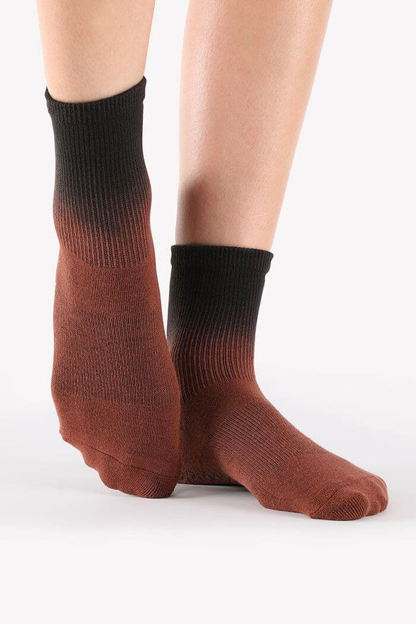 black and tan cameron ankle grip sock