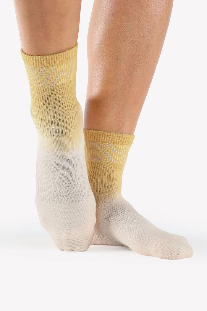 cameron ankle grip sock honeydew
