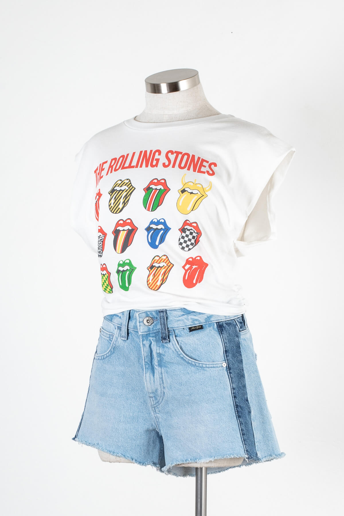White Rolling Stones graphic band t-shirt | Kariella