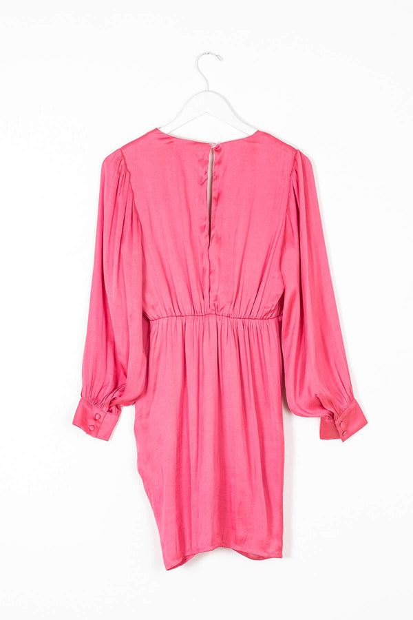 Pink long sleeve mini dress