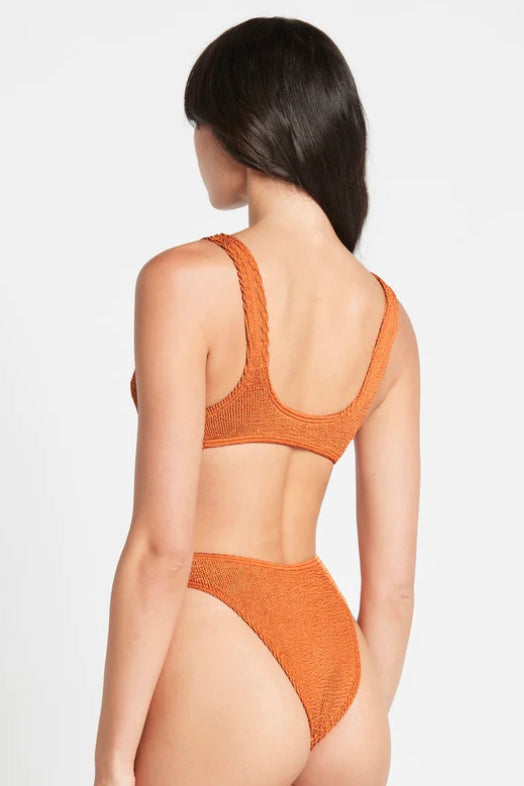stretchy one size orange bikini top