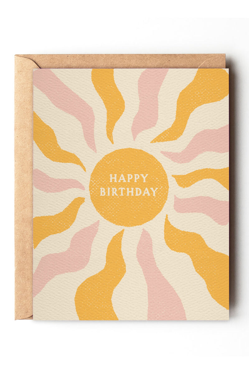 daydream prints card happy birthday boho sun