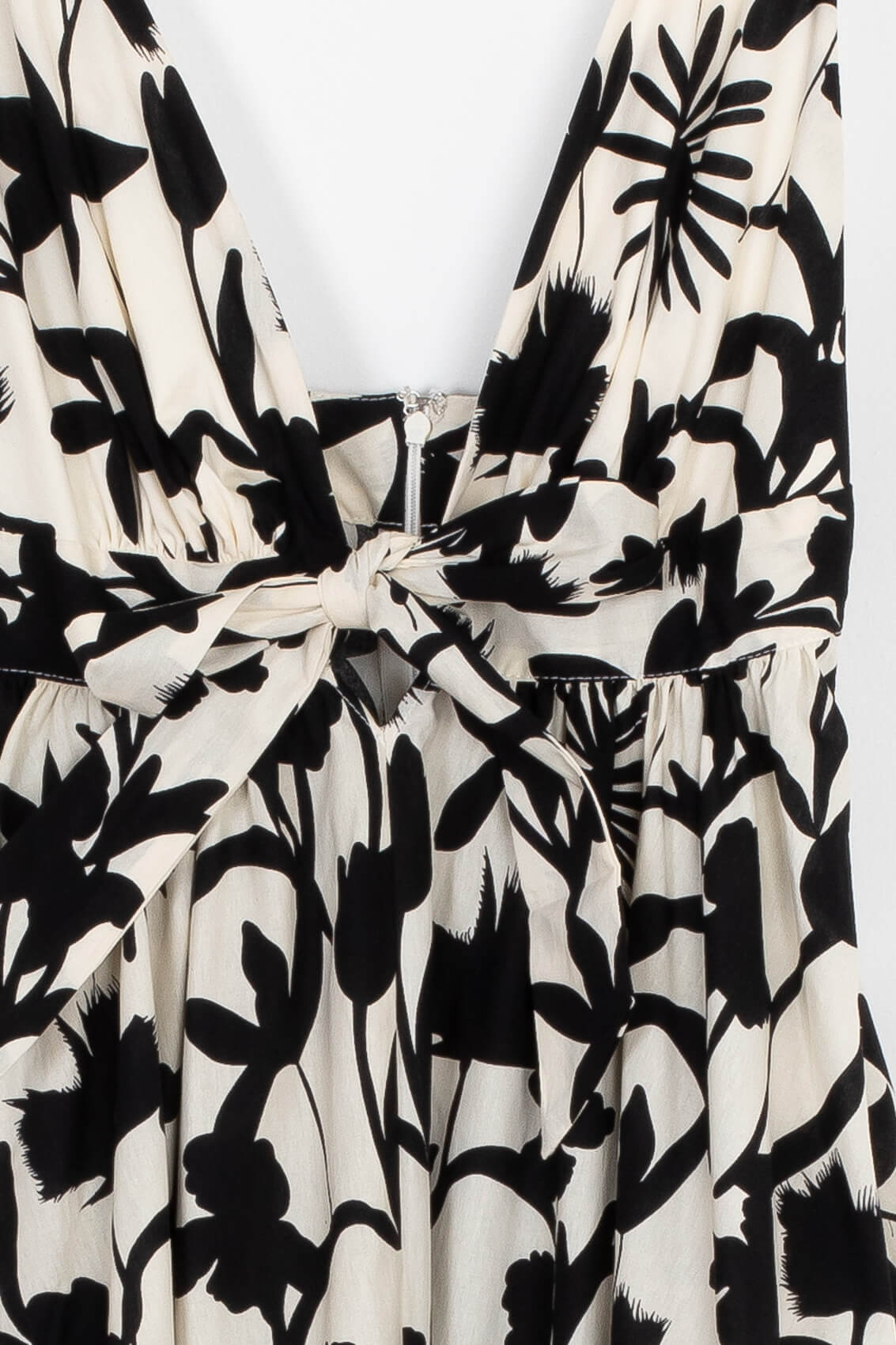 tropical print maxi dress empire waist