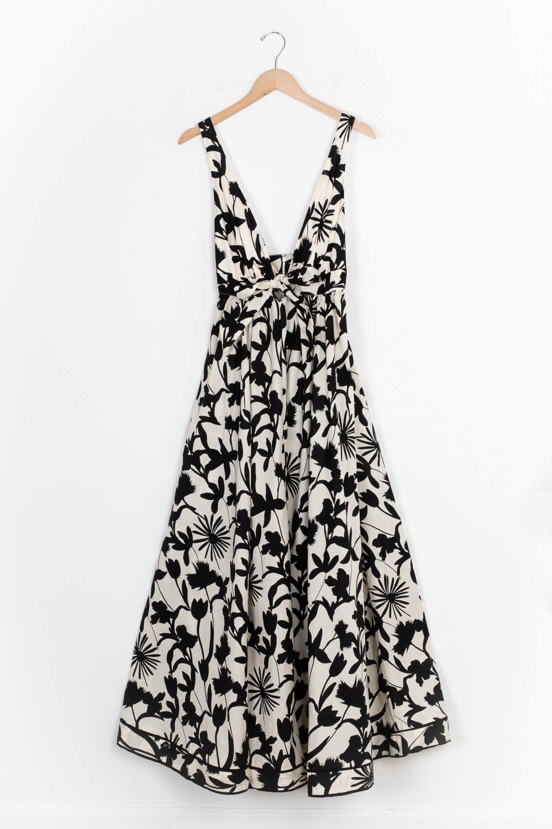 Black and white print maxi dress