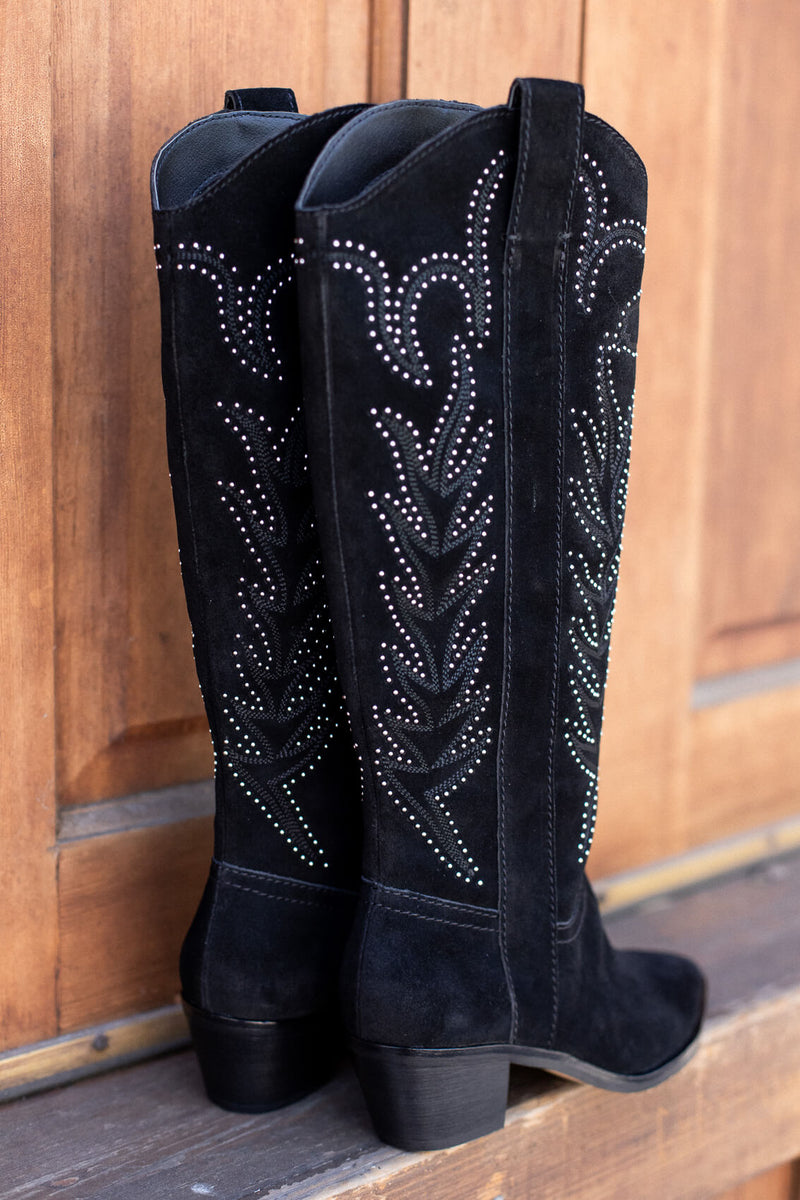 rhinetone leather western boots