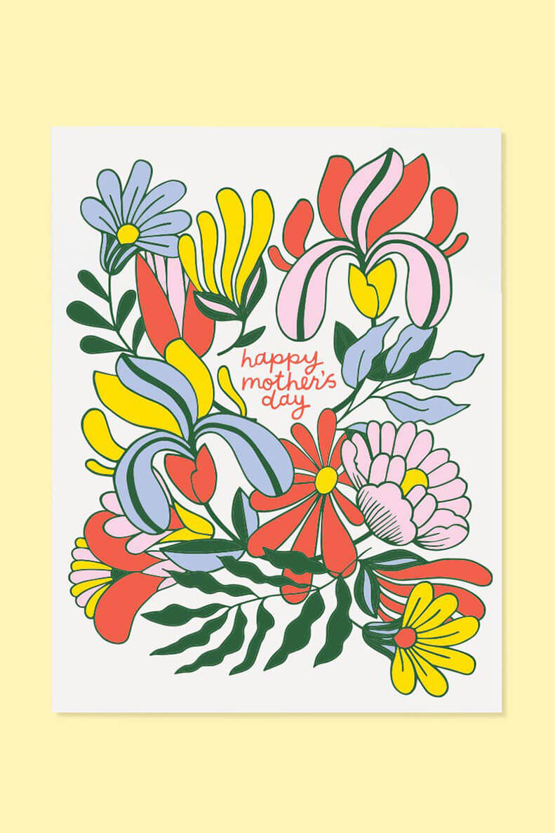 floral mothers day card