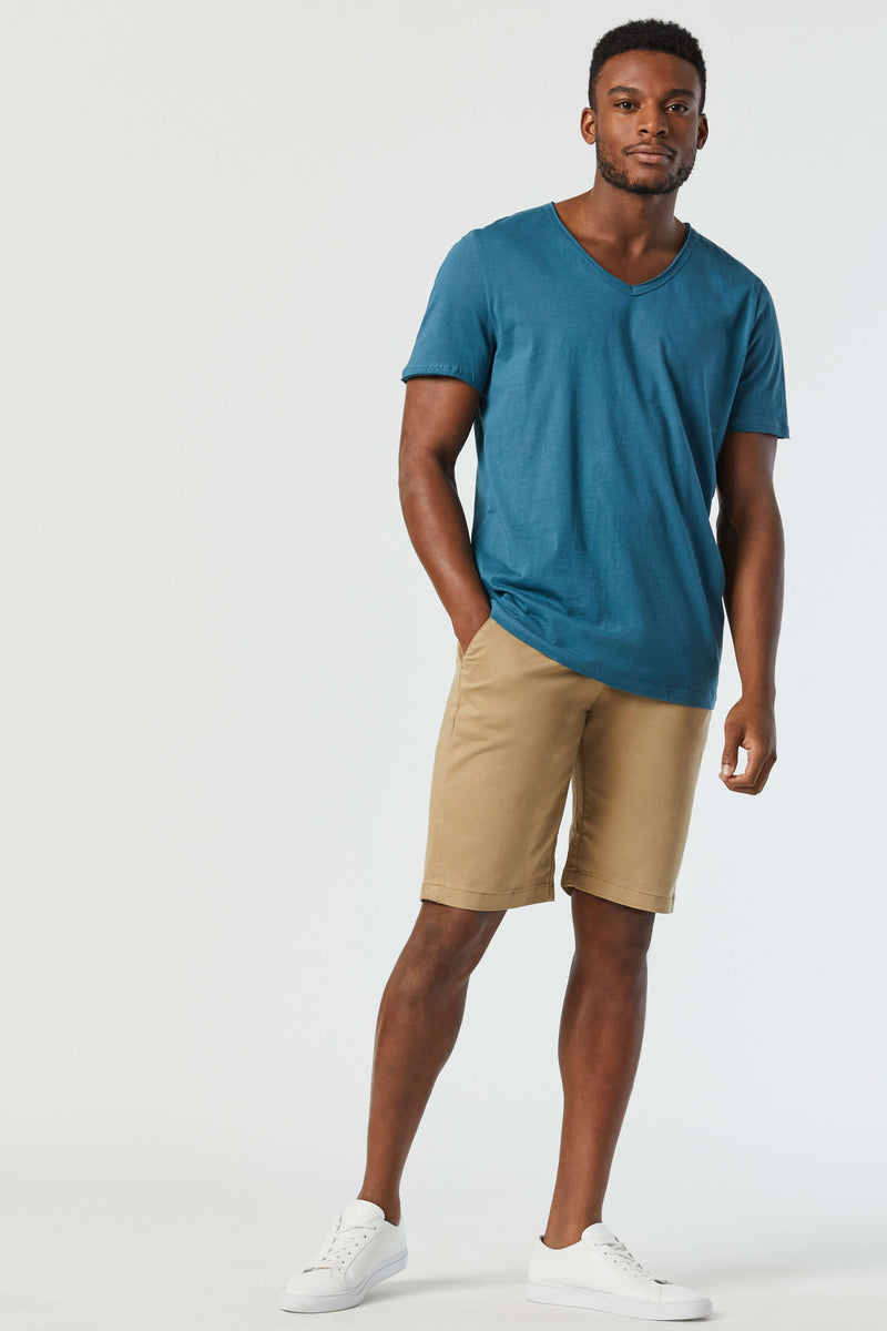9" khaki twill shorts for men